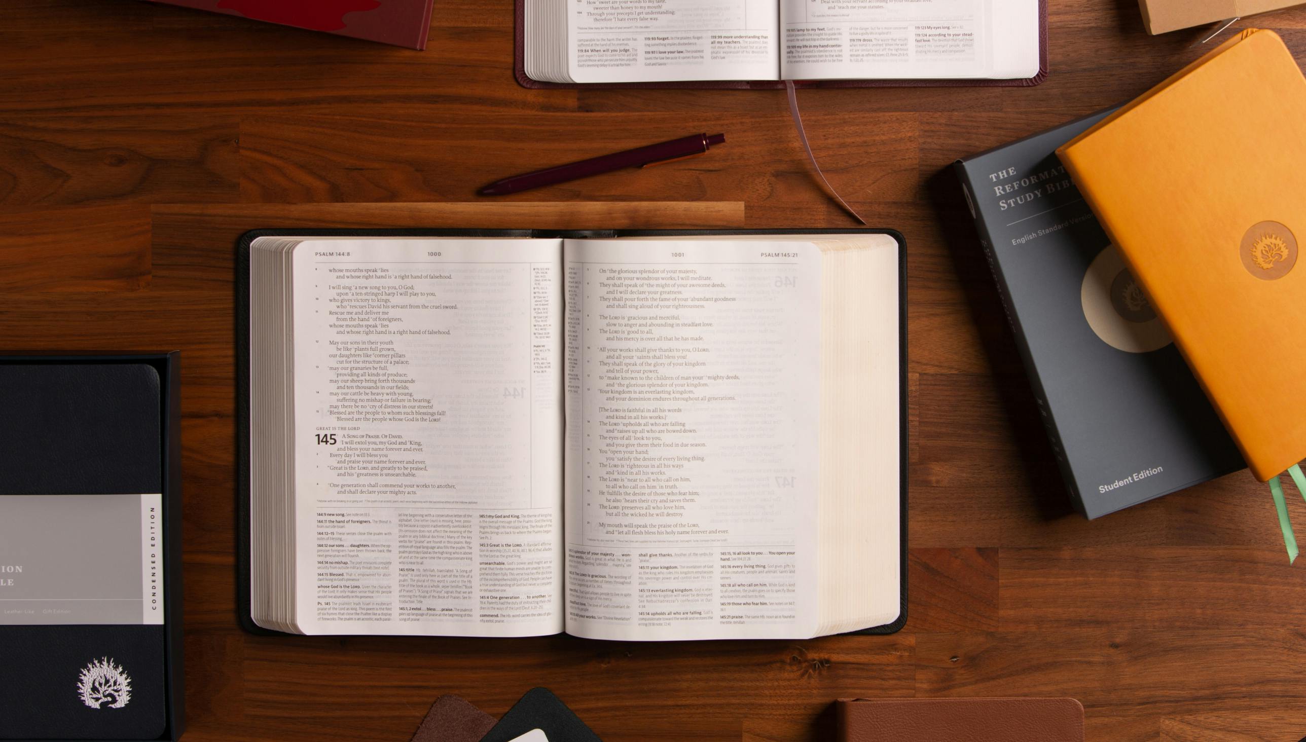 Reformation Study Bible open on table